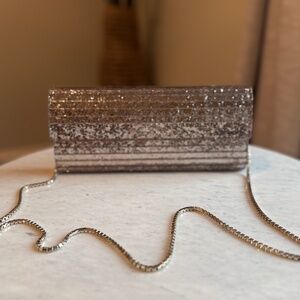 Jimmy Choo Glitter Sweetie sparkling clutch Ballet Pink